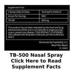 TB-500 Supplement Facts