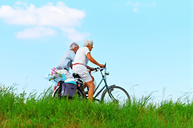 people riding bike, physical exercise